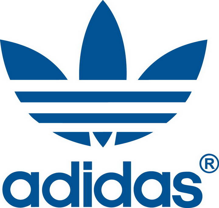 蓝色阿迪达斯标志图标logo透明背景png图片素材