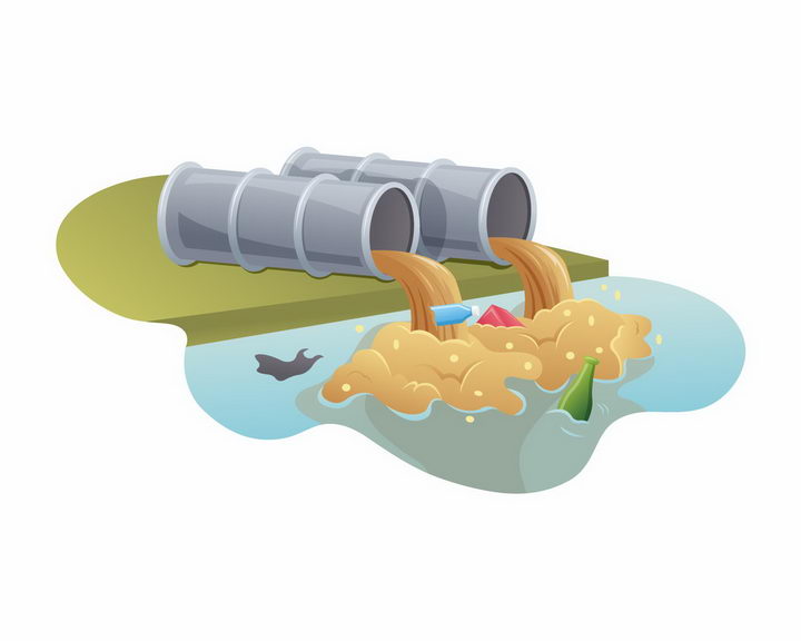 废水排污管环境污染png图片免抠矢量素材 设计盒子