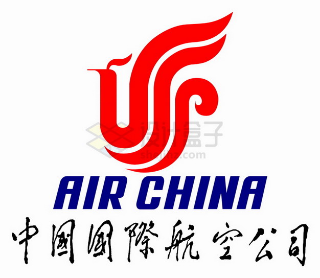 竖版国际航空中国航空公司排名logo标志png图片素材