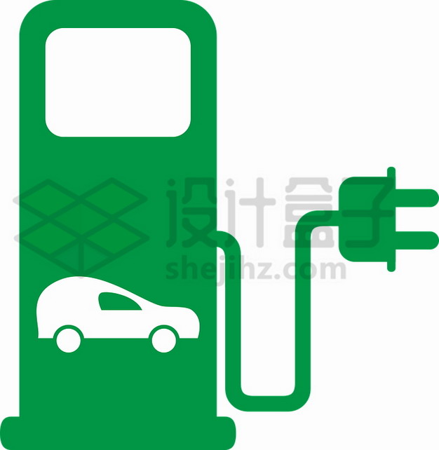 绿色汽车充电桩标志符号0947365png图片素材
