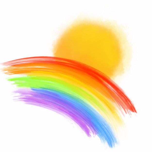 涂鸦太阳和彩虹627758png图片素材