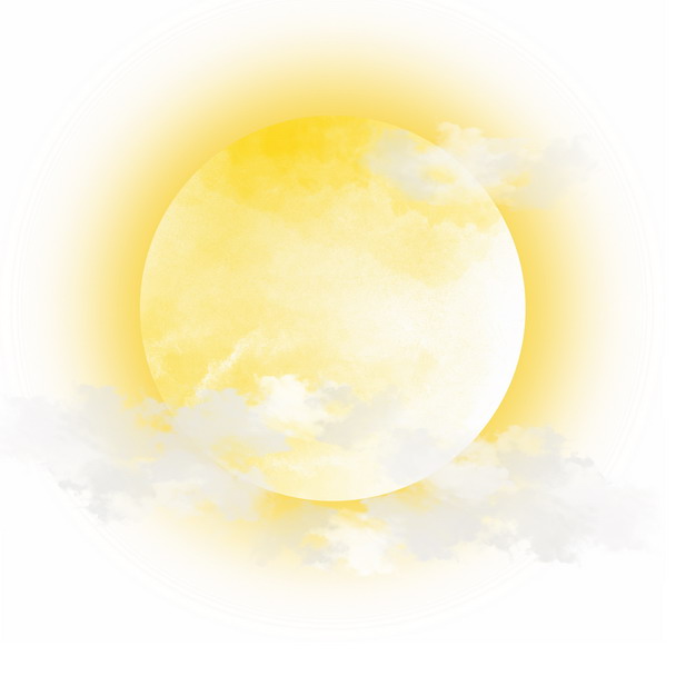 黄色的月亮和云层395131免抠图片素材