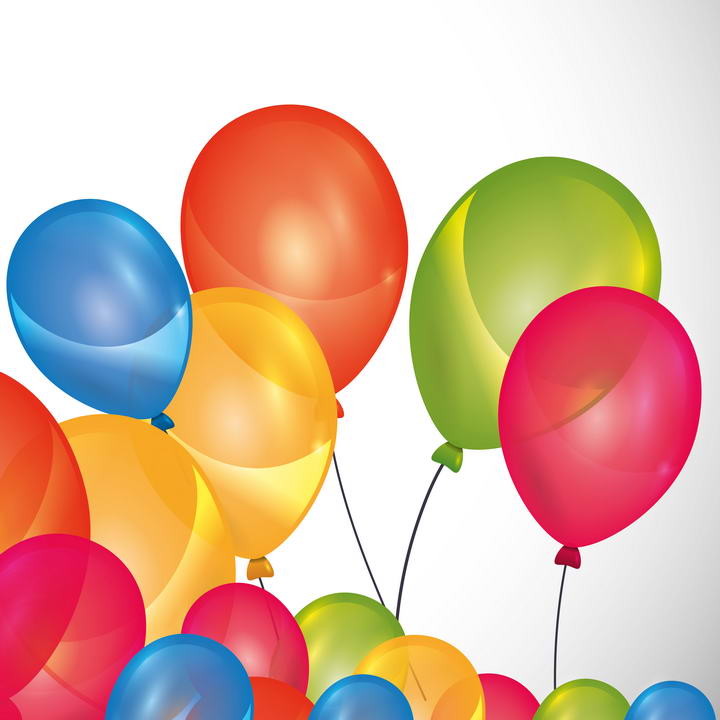 手绘彩色糖果色气球装饰图片免抠素材