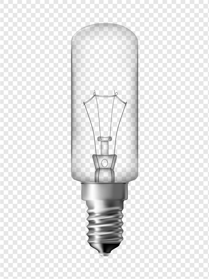 一颗圆柱形的电灯灯泡图片免抠素材