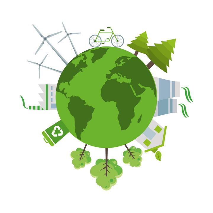 绿色地球绿色能源环保主题配图图片免抠素材