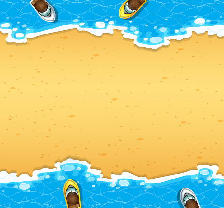 蓝色的海水和黄色的沙滩背景图片免扣素材
