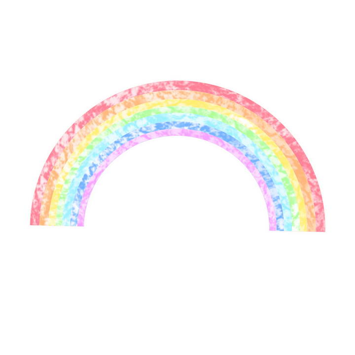 斑驳的七彩虹图片免抠素材