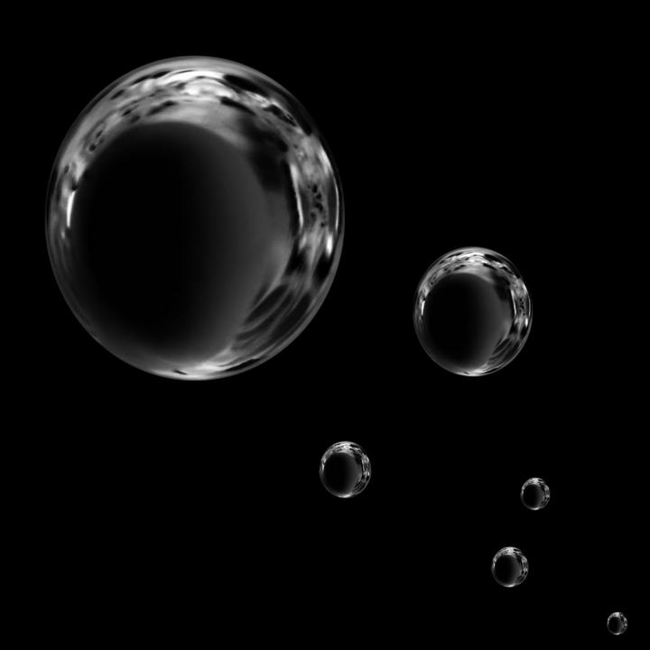 漂浮着的半透明气泡装饰图片免抠素材