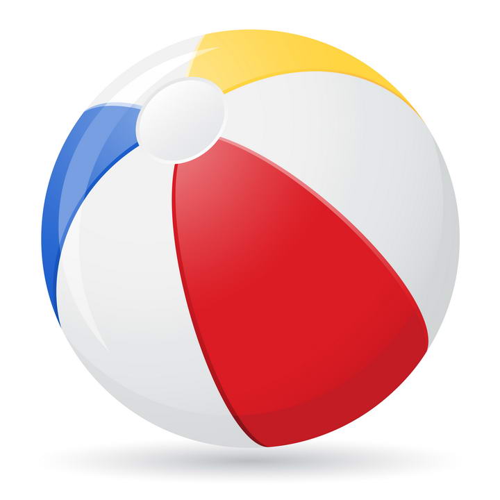 彩色相间的皮球气球图片免抠素材