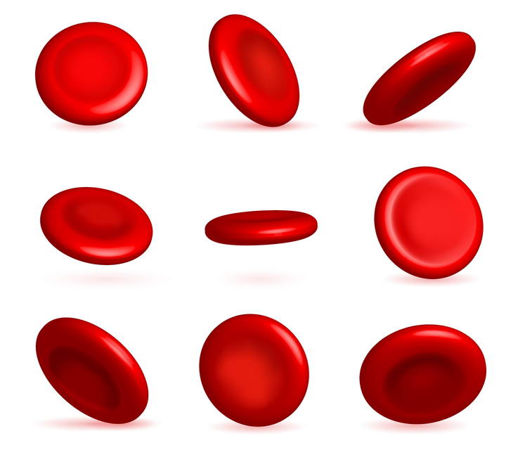 9款各种不同角度的红细胞人体组织器官免扣图片素材
