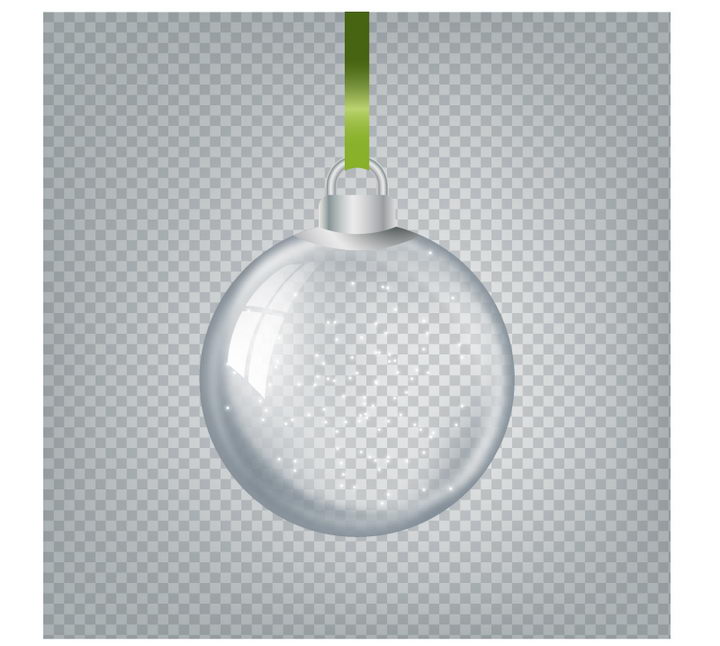 半透明的圣诞节装饰圣诞球图片免抠矢量图