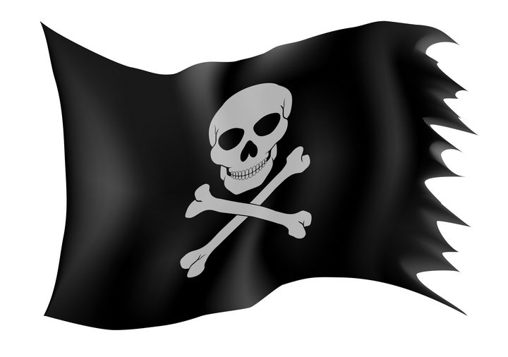 著名海盗旗黑色图片