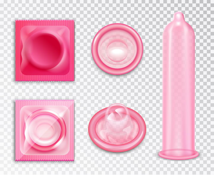 粉红色的避孕套包装品牌图片免抠素材 健康医疗-第1张
