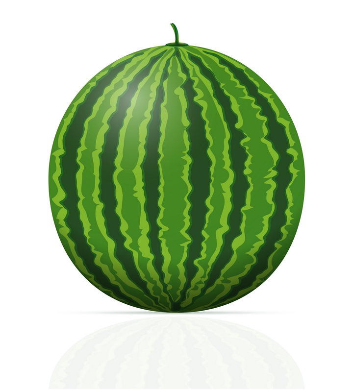 一颗绿色的大西瓜水果免抠矢量图片素材 生活素材-第1张