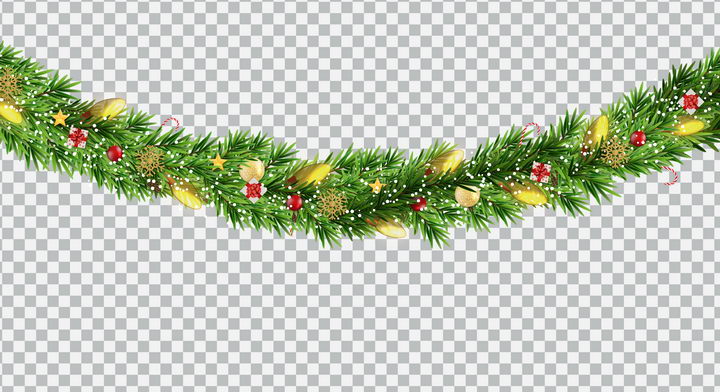 圣诞节松叶装饰图片免抠素材 节日素材-第1张