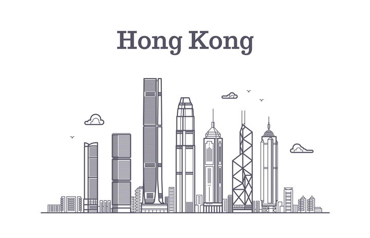 香港地标简笔画图片