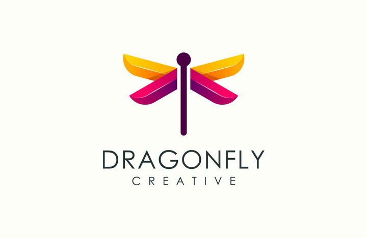 创意蜻蜓logo设计方案图片免抠矢量素材 标志LOGO-第1张