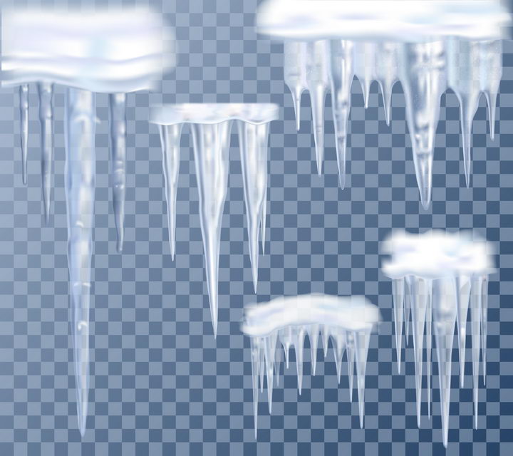 5款积雪和冰凌冰块图片免抠矢量素材 生物自然-第1张