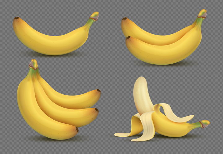 逼真的香蕉美味水果图片免抠素材 生活素材-第1张