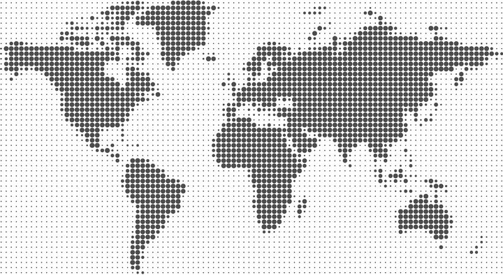 圆形点阵组成的世界地图图片免抠矢量素材 科学地理-第1张