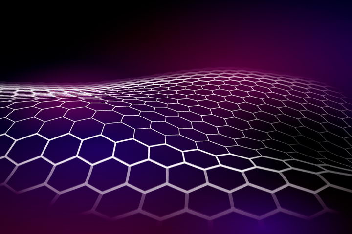 紫色六边形蜂巢状网格背景图 背景-第1张