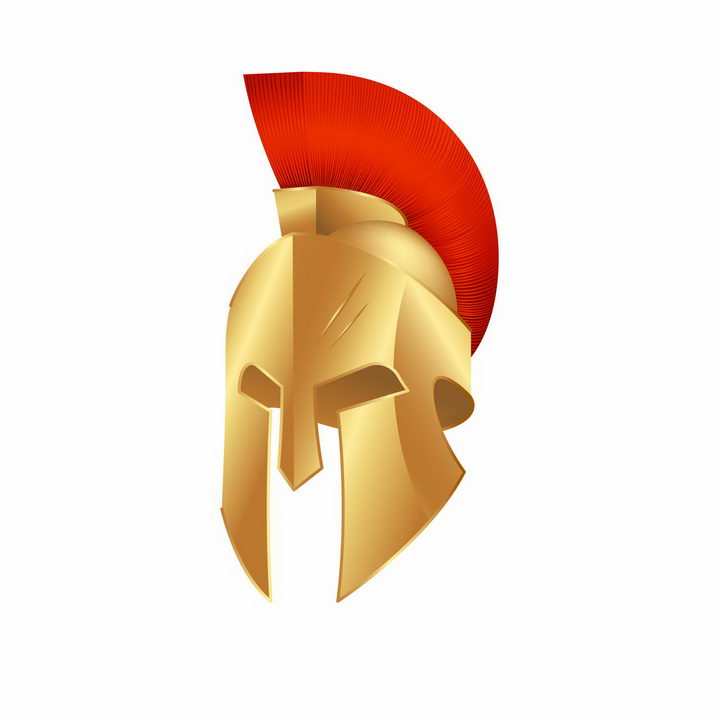 金色的古罗马战士头盔帽子png图片免抠矢量素材