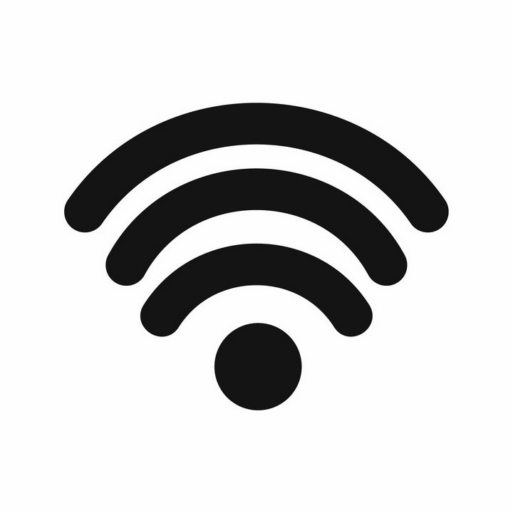 黑色的wifi信号图标图案png图片免抠ai矢量素材 设计盒子