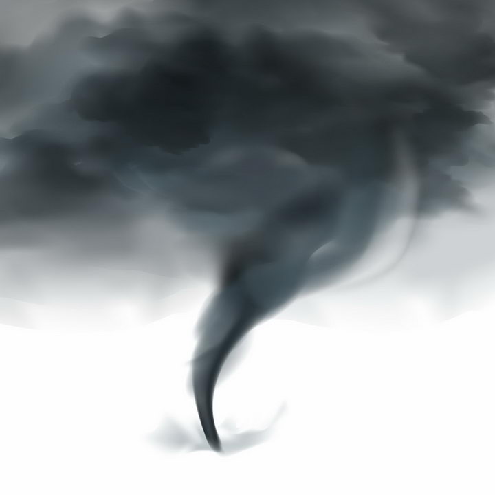 乌黑的龙卷风自然奇观png图片免抠矢量素材 生物自然-第1张