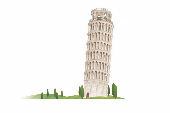 意大利标志性建筑卡通图片