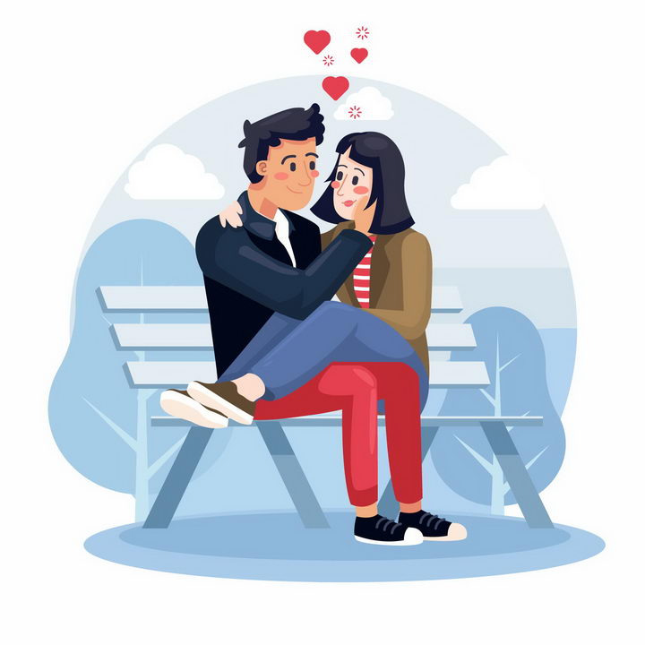 情侣坐姿抱着图片动画图片