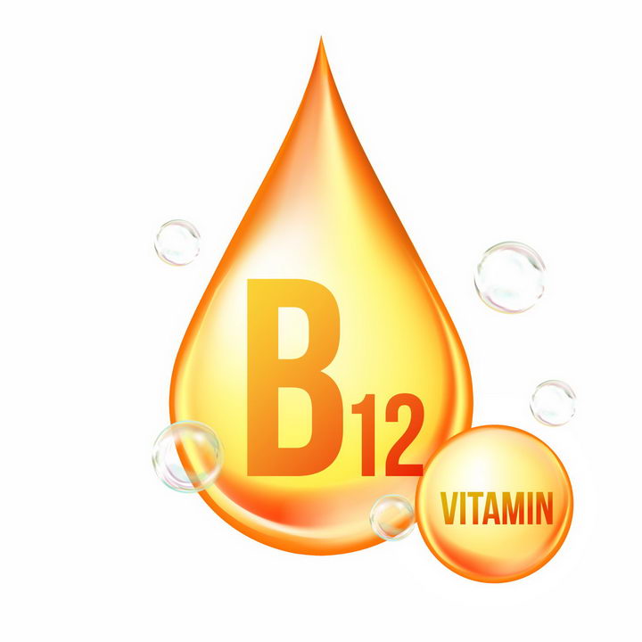 黄色油滴钴胺素维生素B12营养元素维他命保健品png图片免抠EPS矢量素材 健康医疗-第1张