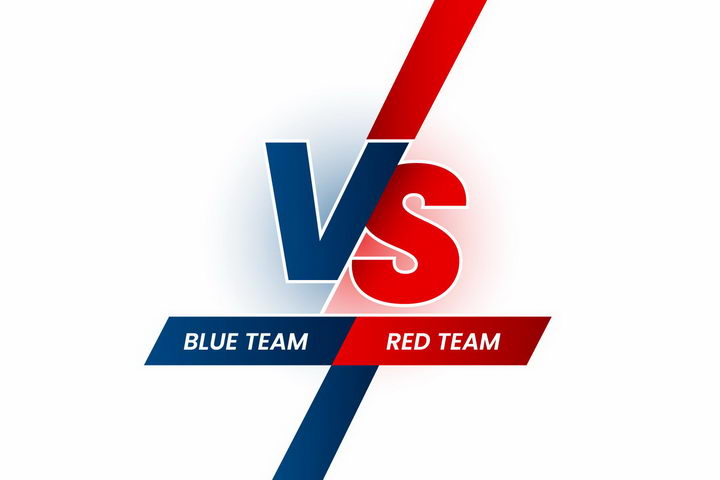 红蓝对决比赛比分vs字母png图片免抠eps矢量素材 设计盒子