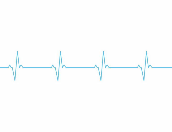 蓝色线条心电图心跳图折线png图片免抠eps矢量素材 健康医疗-第1张