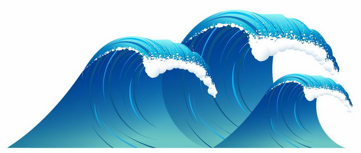 6款水滴形状的波浪图案图片免抠素材