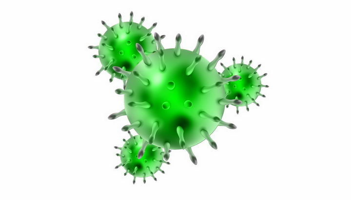 逼真3D绿色新型冠状病毒细胞png图片免抠矢量素材 健康医疗-第1张