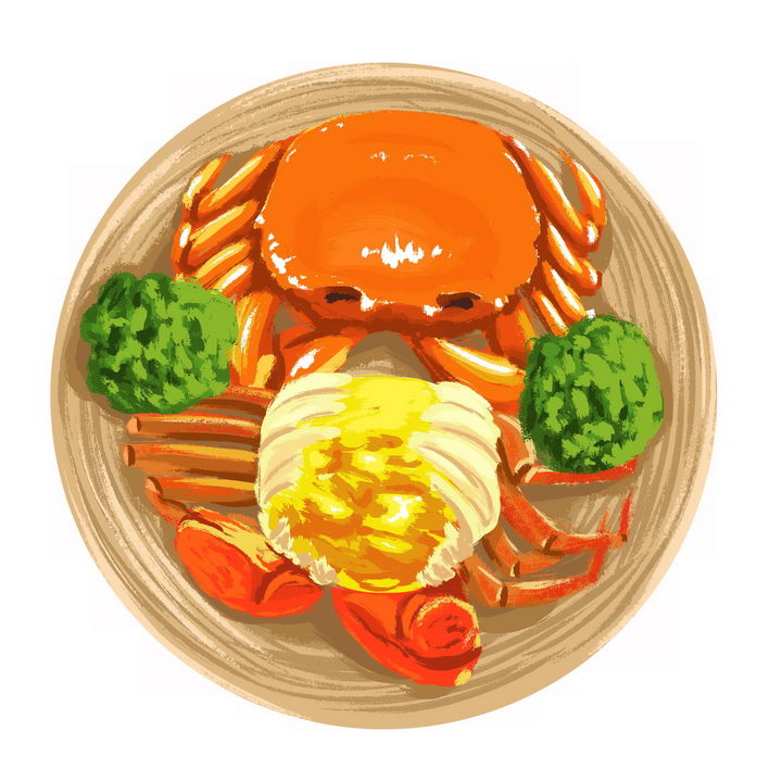 彩绘风格香辣蟹美味美食png图片免抠素材 生活素材-第1张