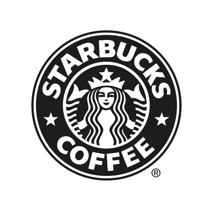 黑色星巴克咖啡logo标志png图片免抠矢量素材 标志LOGO-第1张