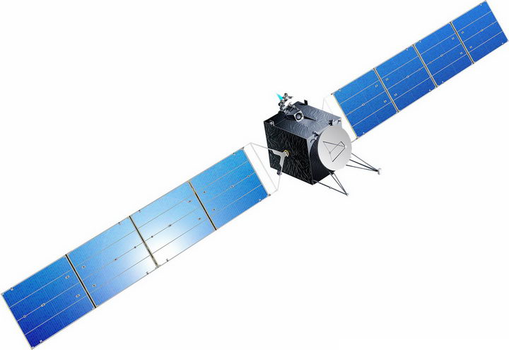 展开太阳能帆板的通信卫星人造卫星png图片免抠素材 军事科幻-第1张