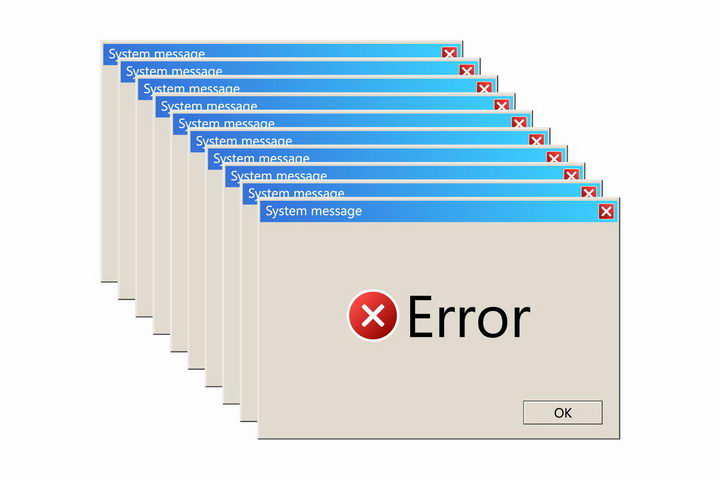 Windows操作系统死机的错误窗口png图片免抠矢量素材 IT科技-第1张