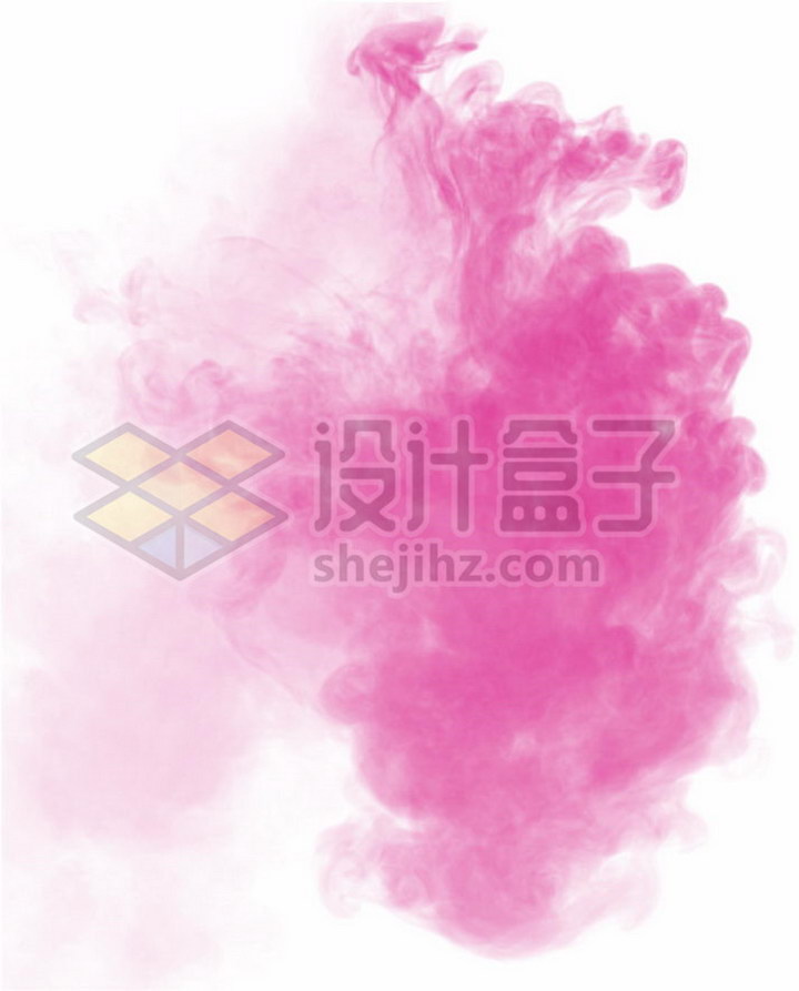 粉红色的烟雾浓烟效果png图片免抠素材 效果元素-第1张