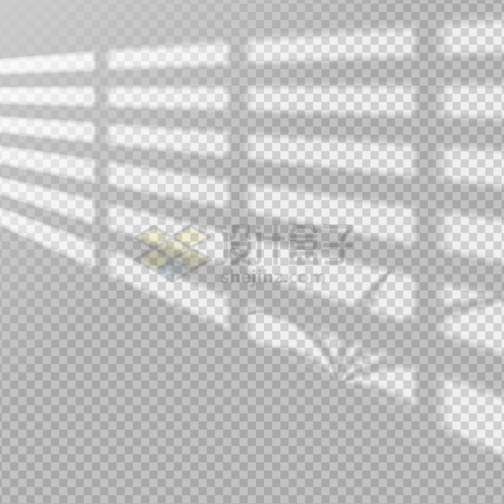 阳光透过栅栏窗户在墙上的影子png图片免抠矢量素材 效果元素-第1张