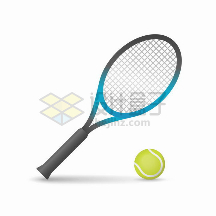 网球和球拍体育球类png图片免抠矢量素材 休闲娱乐-第1张