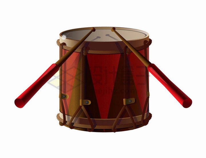 红色的军鼓架子鼓西洋乐器png图片免抠矢量素材 休闲娱乐-第1张