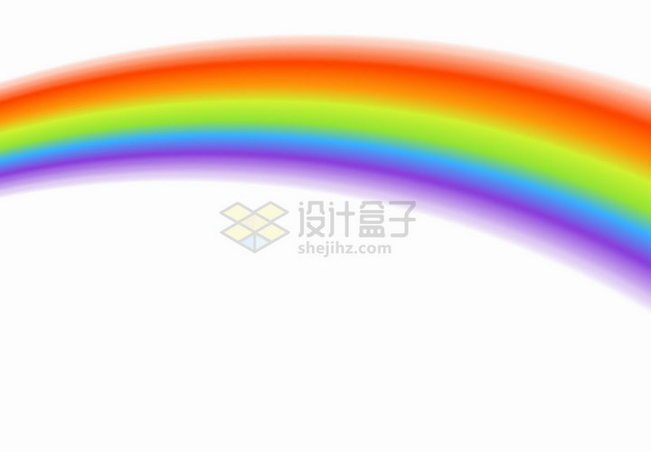 模糊的七彩虹装饰png图片免抠矢量素材 效果元素-第1张