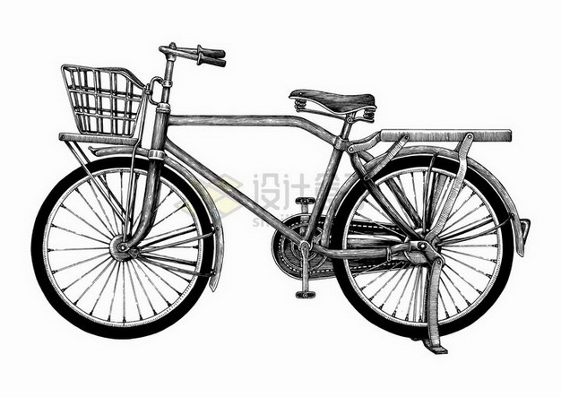 自行车车头素描图片图片