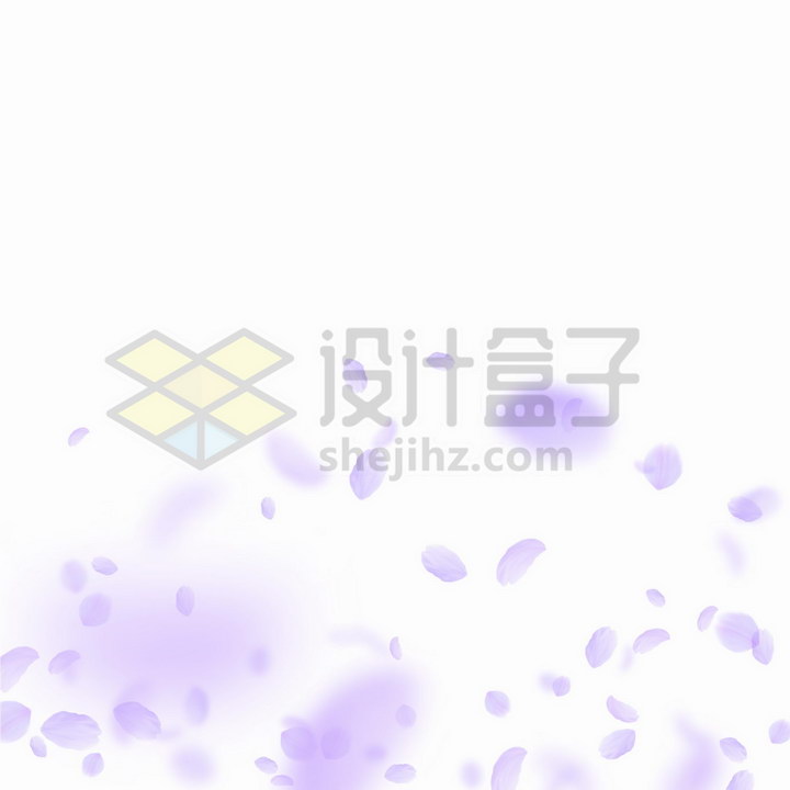 飘落的紫红色花瓣装饰png图片免抠矢量素材 设计盒子