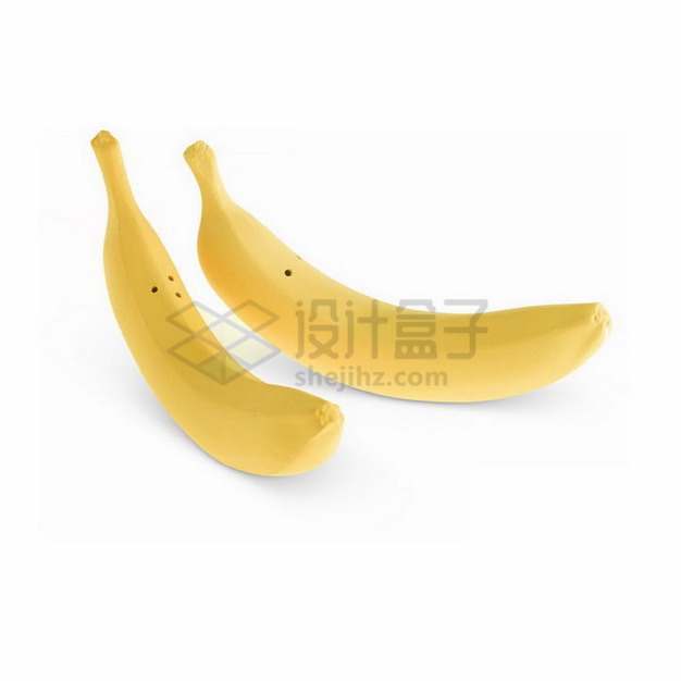 两根黄色香蕉png图片素材