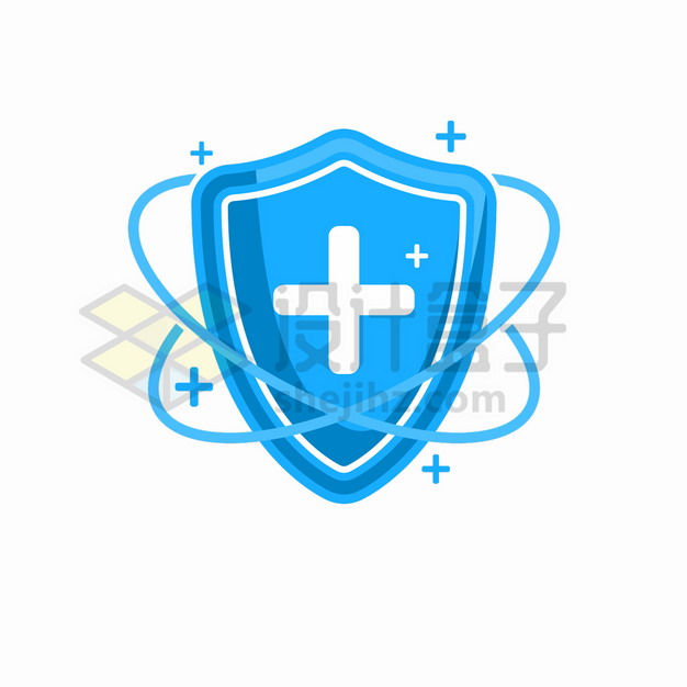 蓝色的医疗医学防护盾图案805723png图片素材 健康医疗-第1张