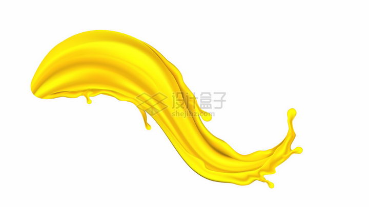 金黄色的食用油石油液体油效果png图片素材 效果元素-第1张