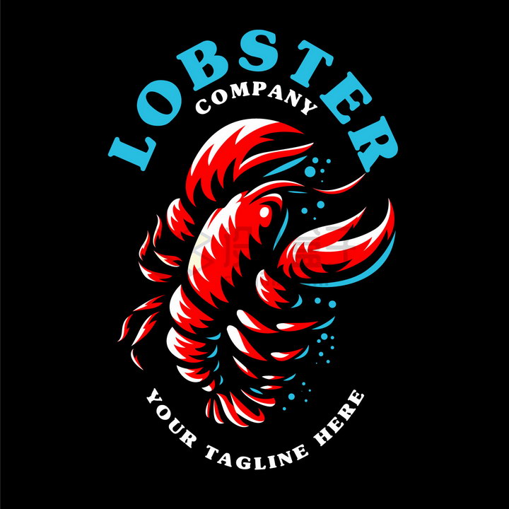 抽象龙虾logo设计png图片免抠矢量素材 标志LOGO-第1张